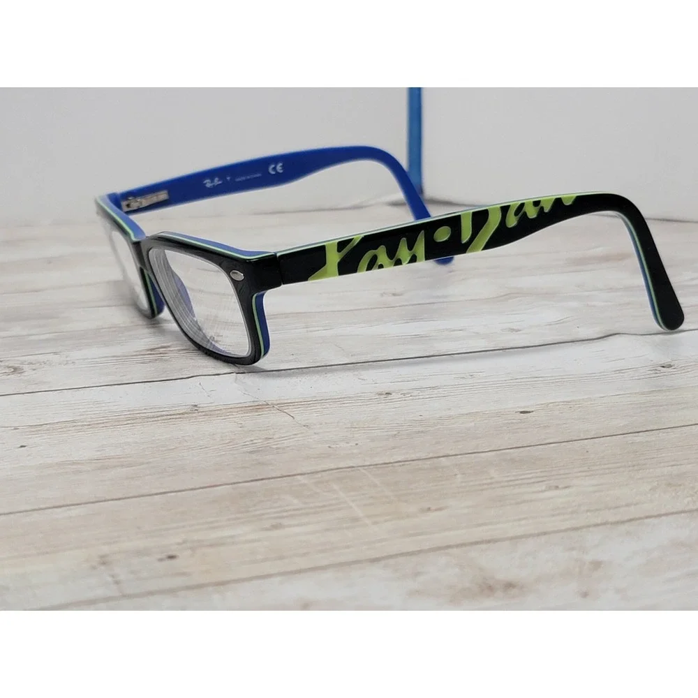 Ray-Ban RB1535 3600 Kids Eyeglasses Frames Black Blue 48-16-130 1132 w Hard Case